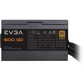 تصویر پاور کامپیوتر 600 وات ای وی جی ای مدل 600 GD ا EVGA 600 GD GOLD 600W Power Supply EVGA 600 GD GOLD 600W Power Supply