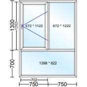 تصویر پنجره دوجداره upvc طرح 7 تک حالته 