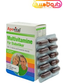 تصویر کپسول مولتی ویتامین افراد دیابتی آپوویتال Apovital Multivitamine For Diabetics