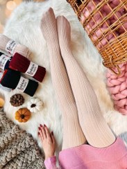 تصویر جوراب شلواری زنانه گندمی کد ۱۸۴ 