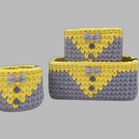 تصویر ست سبد وسایل کودک مدل لباس پسرانه مجموعه 3 عددی 