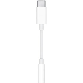 تصویر جک تبدیل تایپ سی به هدفون 3.5 میلیمتری - اصل USB-C to 3.5 mm Headphone Jack Adapter MU7E2ZM/A A2155