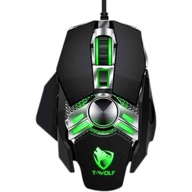 تصویر موس سیم‌ دار مخصوص بازی تی‌ولف مدل V10 Warrior T-Wolf V10 Warrior Gaming Mouse