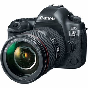 تصویر دوربین دیجیتال کانن مدل EOS 5D Mark IV به همراه لنز 24-70 میلیمتر F/4 ا Canon EOS 5D Mark IV 24-70 F4 Lens Canon EOS 5D Mark IV 24-70 F4 Lens