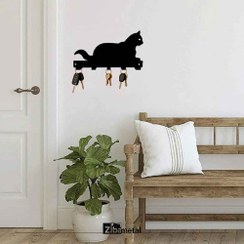 تصویر آویز دیواری کلید فلزی مدل ببر کد zb3 جاکلیدی دیواری