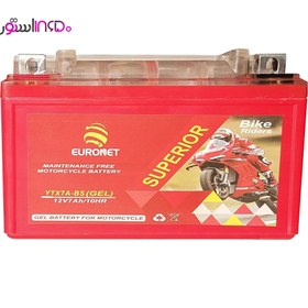 تصویر باتری کوتاه موتورسیکلت 7 آمپر 12 ولت Euronet YTX7-BS(Gel) 12V 7Ah Euronet Gel YTX-BS 12v rechargable battery - 7Ah