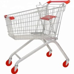 تصویر چرخ خرید فروشگاهی ۸۰ لیتری فلزی 