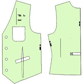 تصویر الگو جلیقه 