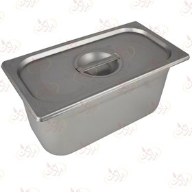 تصویر بن ماری استیل یک سوم عمق 15 سانتی متر با درب 