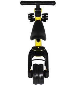 تصویر سه‌چرخه تاشو کودک 60 سانتی‌متری در رنگ زرد/مشکی برند kiwicool 3 In 1 Kids Foldabale Tricycle Yellow/Black 60centimeter