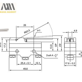 تصویر میکروسوئیچ اهرمی CNTD مدل CM-1701 CNTD Limit switch CM-1701