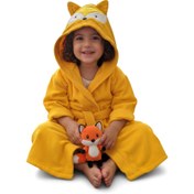 تصویر حوله تن پوش بچگانه عروسکی طرح fox زردلیمویی 