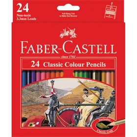 تصویر مداد رنگی 24 رنگ فابر کاستل مدل Classicc ا 24-color Faber-Castel colored pencil Classic model 24-color Faber-Castel colored pencil Classic model