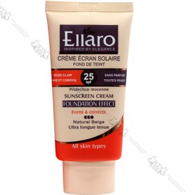 تصویر کرم ضد آفتاب رنگی الارو با SPF30 مناسب انواع پوست Ellaro SunScreen Cream Oil free SPF 30