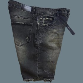 تصویر شلوارک جین زغالی تینت سبز SHK005 