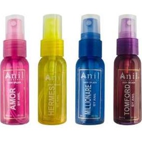 تصویر بادی اسپلش آنیل سری مینی حجم 30 میلی لیتر بسته 36 عددی Anil Body Spray Mini Collection 30ml Box 36 Pieces