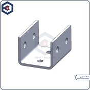 تصویر پروفیل 40- U-TYPE پانچ دار - 110X45X54X5mm STEEL U-TYPE Profile punched for Strut channel