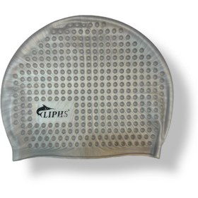 تصویر کلاه شنا پفکی - آبی swimming cap