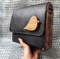 تصویر کیف تبله چوبی چرم طبیعی گاوی 
