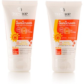 تصویر کرم ضدآفتاب بی رنگ SPF90 بسته 2 عددی تاپ شاپ Top Shop Colorless Sun Screen SPF90 2Pcs Pack