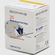 تصویر نوار تست قند خون بایونیم 25 عددی 