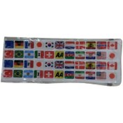 تصویر برچسب ژله ای پرچم کشورها مربعی موتورسیکلت 