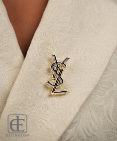تصویر سنجاق سینه زنانه استیل YSL کد S03 