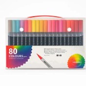 تصویر ماژیک رنگ آمیزی مدل براشینگ کد NO.80 بسته 80 عددی 