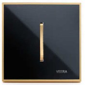 تصویر کلید و پریز ویرا مدل شهاب رنگ مشکی با ارت دار 