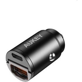 تصویر شارژر ماشینی ۳۰ وات آئوکی مدل CC-A3 AUKEY 30W Dual Port Car Charger CC-A3