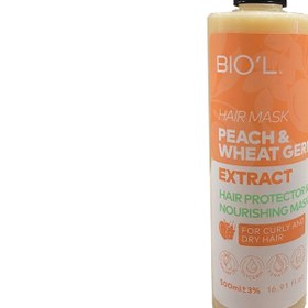 تصویر ماسک موی هلو و جوانه گندم موی خشک و Biol Peach And Wheat Hair Mask For Dry Hair 500 ml