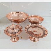 تصویر سرویس پذیرایی مسی سیاه قلم نانو ارسال رایگان با امکان انتخاب 