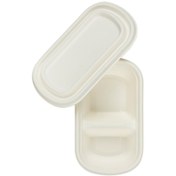 تصویر یکبار مصرف گیاهی دو خانه 800 سی‌سی درب دار 