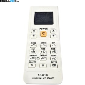 تصویر کنترل کولر دوتیکه همه کاره Qunda kt-9018E Remote control