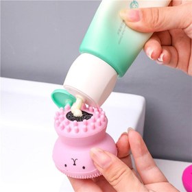 تصویر فیس براش دستی سیلیکونی مدل هشت پا - بصورت 6 عددی Octopus hand silicone face brush