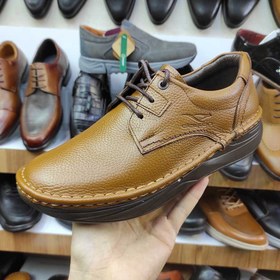 تصویر کفش چرم طبیعی مردانه و طبی مدل اکتیو بندی دیتون کد 17939 dayton men's leather shoes, Active model