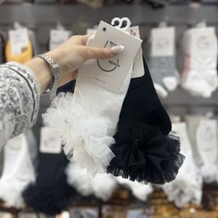 تصویر جوراب مچی زنانه لبه توری 