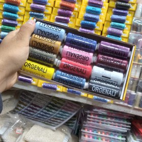 تصویر قرقره نخ خیاطی ۱۲ رنگ پلی استر 