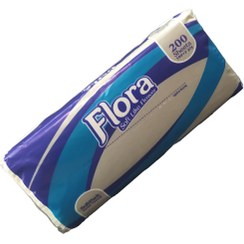 تصویر دستمال کاغذی ۱۰۰ برگه دو لایه فلورا flora facial tissues
