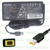 تصویر شارژر اورجینال لپ تاپ لنوو 20 ولت 6.75 آمپر کانکتور USB 20V 6.75A USB LENOVO LAPTOP AC ADAPTER