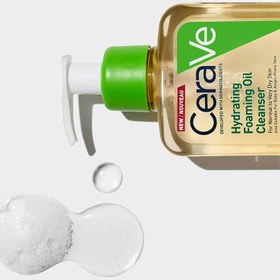 تصویر فوم شستشوی روغنی سراوی حاوی آبرسان پوست خشک Cerave Hydrating Foaming Oil Cleanser 