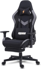 تصویر Drogo Multi-Purpose Ergonomic Gaming Chair with 7 Way adjustable Seat with 3D Armrest Fabric Head amp USB Massager Lumbar Pillow Home amp Office Desk Chair with Full Recliner Back amp Footrest (Black) - ارسال 15 الی 20 روز کاری 