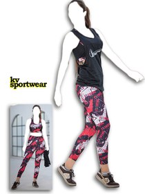 تصویر ست نیم تنه لگ و کاور ورزشی زنانه NIKE کد 0011 NIKE womens leg and cover torso set code 0011