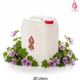 تصویر عرق پنیرک خالص گالنی 20 لیتری لباب Scientific Name: Malva sylvestris English Name: Mallow Distillate – Lobab – Pure Gallon 20L