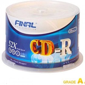 تصویر سی دی خام فینال باکس دار 50 عددی (FINAL) کارتن 600 عددی عمده ا FINAL CD-R FINAL CD-R