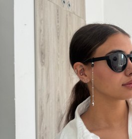 تصویر بند عینک استیل دستساز ماه و ستاره یونیسکس 