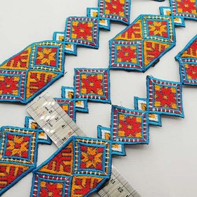 تصویر نوار سنتی لوزی بلوچی بسته 5 یاردی 