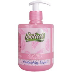 تصویر مایع دستشویی گلیسیرینه صورتی 500 میل صحت Sehat Pink Glycerin Handwashing Liquid 500ml