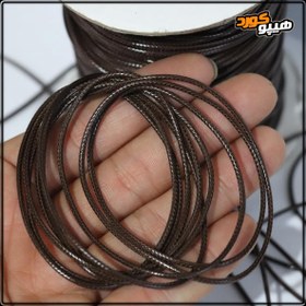 تصویر نخ چرم 2mm مشکی 