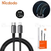 تصویر کابل تبدیل لایتنینگ به USB-C مک دودو مدل CA2850 طول ۱.۲ متر 